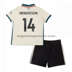 Maglia Liverpool Henderson 14 Bambino Trasferta Divisa 2021-2022 Manica Corta