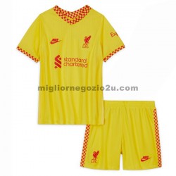 Maglia Liverpool Bambino Terza Divisa 2021-2022 Manica Corta