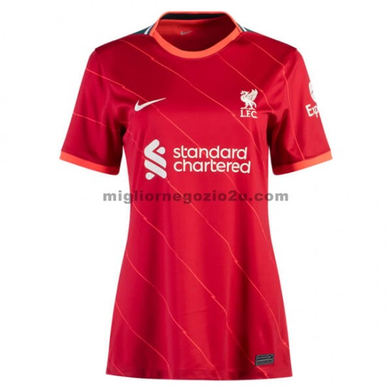 Maglia Liverpool Donna Casa Divisa 2021-2022 Manica Corta
