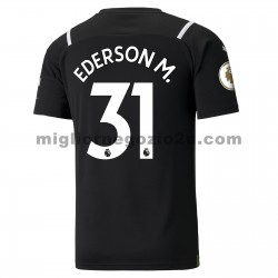 Maglia Manchester City Portiere Ederson 31 Casa Divisa 2021-2022 Manica Corta