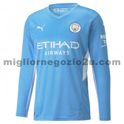 Maglia Manchester City Casa Divisa 2021-2022 Manica Lunga