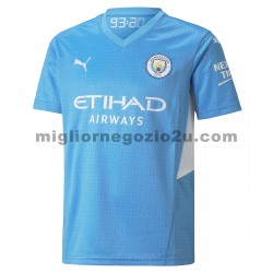 Maglia Manchester City Casa Divisa 2021-2022 Manica Corta