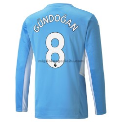 Maglia Manchester City Ilkay Gundogan 8 Casa Divisa 2021-2022 Manica Lunga