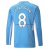 Maglia Manchester City Ilkay Gundogan 8 Casa Divisa 2021-2022 Manica Lunga
