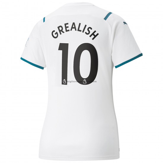Maglia Manchester City Jack Grealish 10 Donna Trasferta Divisa 2021-2022 Manica Corta