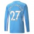 Maglia Manchester City Joao Cancelo 27 Casa Divisa 2021-2022 Manica Lunga