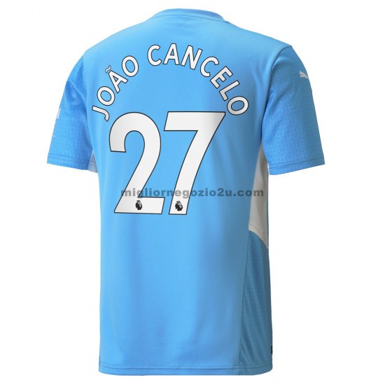 Maglia Manchester City Joao Cancelo 27 Casa Divisa 2021-2022 Manica Corta