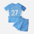 Maglia Manchester City Joao Cancelo 27 Bambino Casa Divisa 2021-2022 Manica Corta