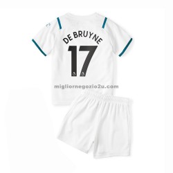 Maglia Manchester City Kevin De Bruyne 17 Bambino Trasferta Divisa 2021-2022 Manica Corta