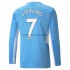 Maglia Manchester City Raheem Sterling 7 Casa Divisa 2021-2022 Manica Lunga