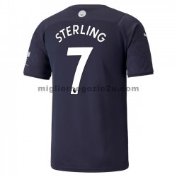 Maglia Manchester City Raheem Sterling 7 Terza Divisa 2021-2022 Manica Corta
