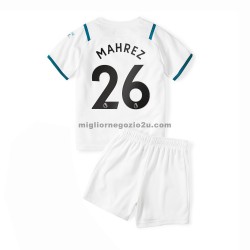 Maglia Manchester City Riyad Mahrez 26 Bambino Trasferta Divisa 2021-2022 Manica Corta