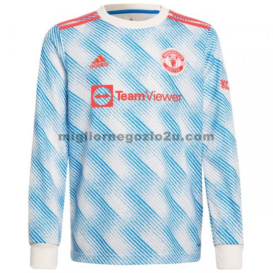 Maglia Manchester United Trasferta Divisa 2021-2022 Manica Lunga