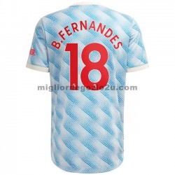 Maglia Manchester United Bruno Fernandes 18 Trasferta Divisa 2021-2022 Manica Corta
