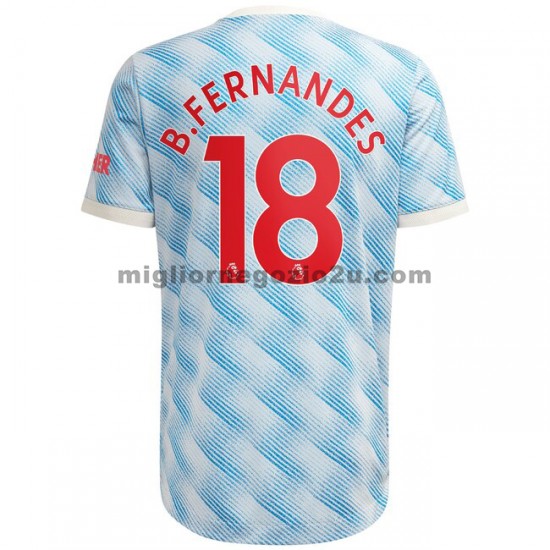 Maglia Manchester United Bruno Fernandes 18 Trasferta Divisa 2021-2022 Manica Corta