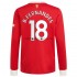 Maglia Manchester United Bruno Fernandes 18 Casa Divisa 2021-2022 Manica Lunga