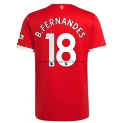 Maglia Manchester United Bruno Fernandes 18 Casa Divisa 2021-2022 Manica Corta