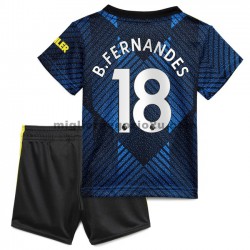Maglia Manchester United Bruno Fernandes 18 Bambino Terza Divisa 2021-2022 Manica Corta