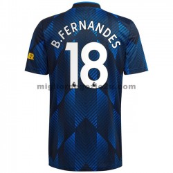Maglia Manchester United Bruno Fernandes 18 Terza Divisa 2021-2022 Manica Corta
