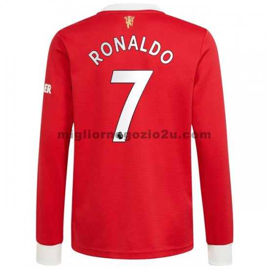Maglia Manchester United Cristiano Ronaldo 7 Casa Divisa 2021-2022 Manica Lunga