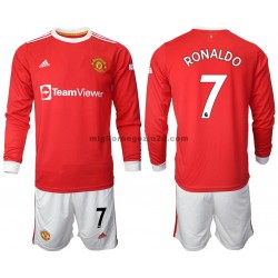 Maglia Manchester United Cristiano Ronaldo 7 Bambino Casa Divisa 2021-2022 Manica Lunga