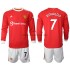 Maglia Manchester United Cristiano Ronaldo 7 Bambino Casa Divisa 2021-2022 Manica Lunga