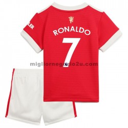 Maglia Manchester United Cristiano Ronaldo 7 Bambino Casa Divisa 2021-2022 Manica Corta