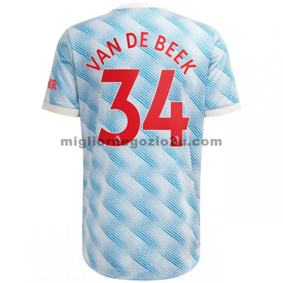 Maglia Manchester United Donny Van De Beek 34 Trasferta Divisa 2021-2022 Manica Corta