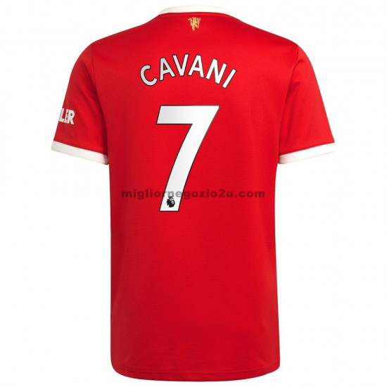 Maglia Manchester United Edinson Cavani 7 Casa Divisa 2021-2022 Manica Corta