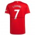 Maglia Manchester United Edinson Cavani 7 Casa Divisa 2021-2022 Manica Corta