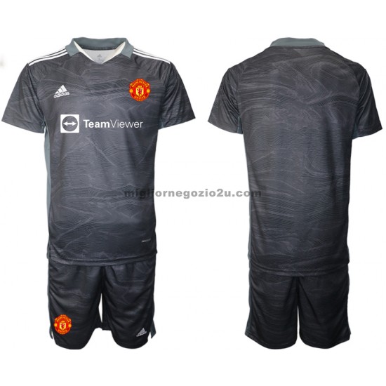 Maglia Manchester United Portiere Bambino Trasferta Divisa 2021-2022 Manica Corta