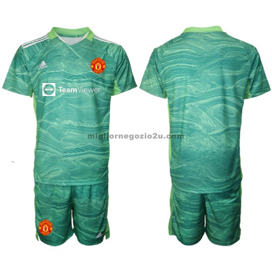Maglia Manchester United Portiere Bambino Terza Divisa 2021-2022 Manica Corta