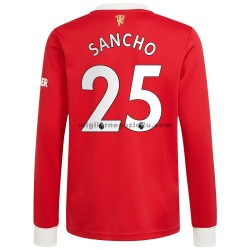Maglia Manchester United Jadon Sancho 25 Casa Divisa 2021-2022 Manica Lunga