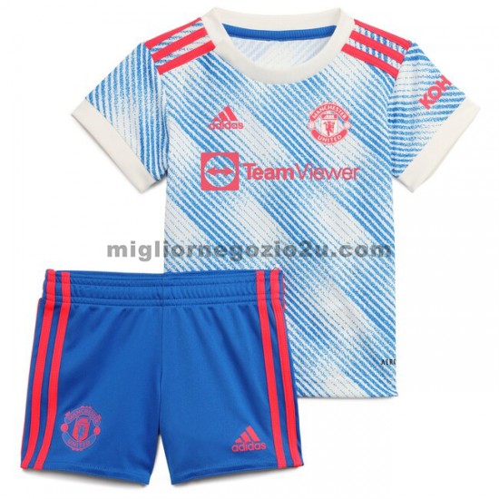 Maglia Manchester United Bambino Trasferta Divisa 2021-2022 Manica Corta