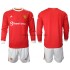 Maglia Manchester United Bambino Casa Divisa 2021-2022 Manica Lunga