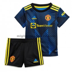 Maglia Manchester United Bambino Terza Divisa 2021-2022 Manica Corta