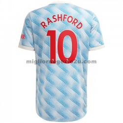 Maglia Manchester United Marcus Rashford 10 Trasferta Divisa 2021-2022 Manica Corta