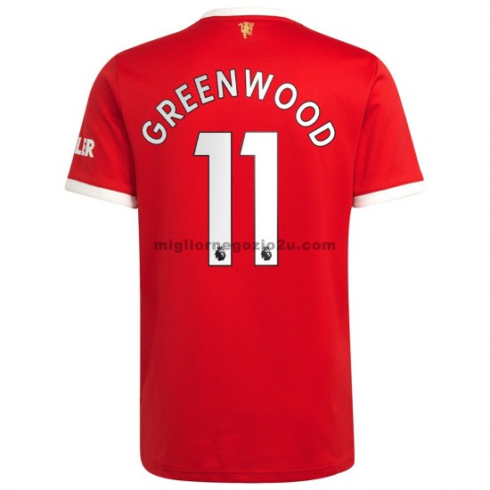Maglia Manchester United Mason Greenwood 11 Casa Divisa 2021-2022 Manica Corta