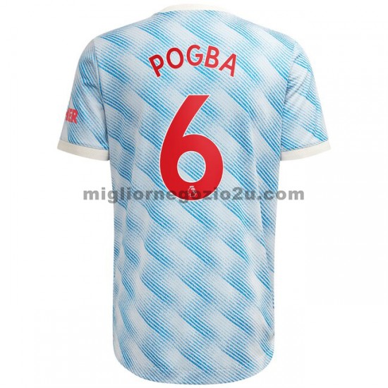 Maglia Manchester United Paul Pogba 6 Trasferta Divisa 2021-2022 Manica Corta