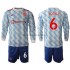 Maglia Manchester United Paul Pogba 6 Bambino Trasferta Divisa 2021-2022 Manica Lunga