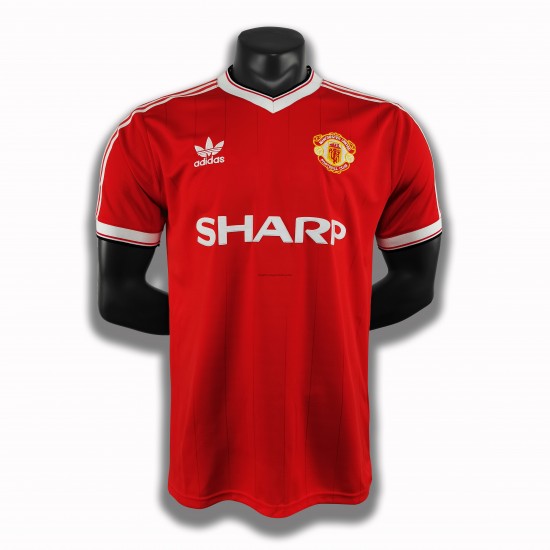 Maglia Manchester United Retro Casa Divisa 1984 Manica Corta