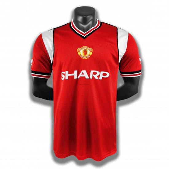 Maglia Manchester United Retro Casa Divisa 1985 Manica Corta
