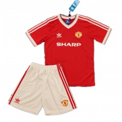 Maglia Manchester United Retro Bambino Casa Divisa 1984 Manica Corta