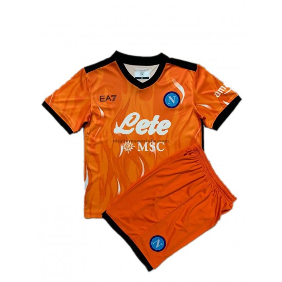 Maglia SSC Napoli Portiere Bambino Terza Divisa 2021-2022 Manica Corta