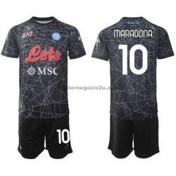 Maglia SSC Napoli Diego Maradona 10 Special Bambino Casa Divisa 2021-2022 Manica Corta