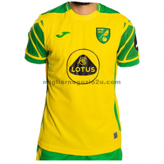 Maglia Norwich City Casa Divisa 2021-2022 Manica Corta