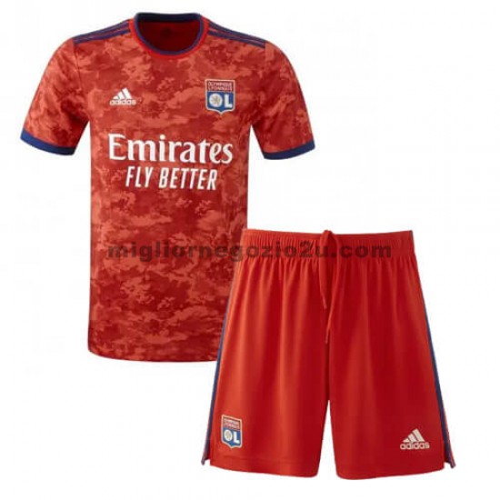 Maglia Olympique Lyonnais Bambino Trasferta Divisa 2021-2022 Manica Corta