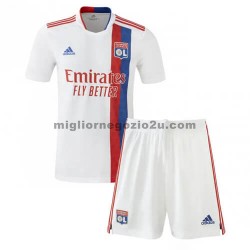 Maglia Olympique Lyonnais Bambino Casa Divisa 2021-2022 Manica Corta