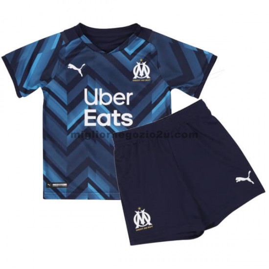 Maglia Olympique de Marseille Bambino Trasferta Divisa 2021-2022 Manica Corta