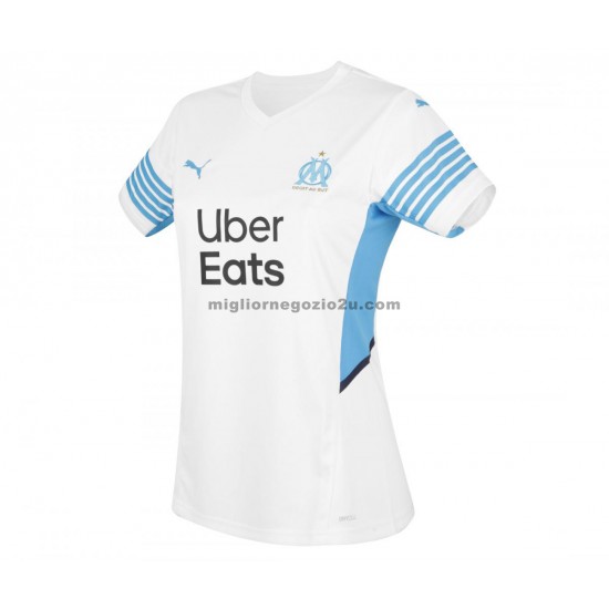 Maglia Olympique de Marseille Donna Casa Divisa 2021-2022 Manica Corta